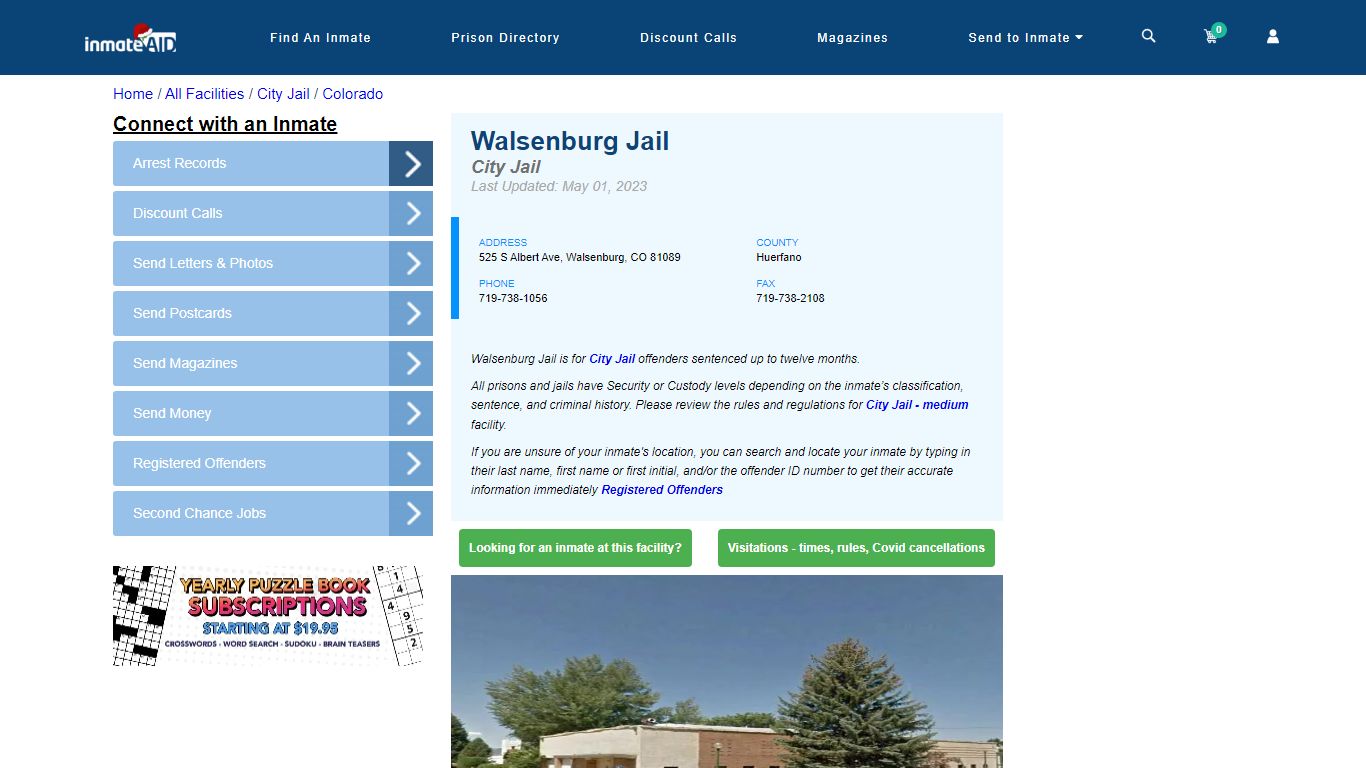 Walsenburg Jail | Inmate Locator