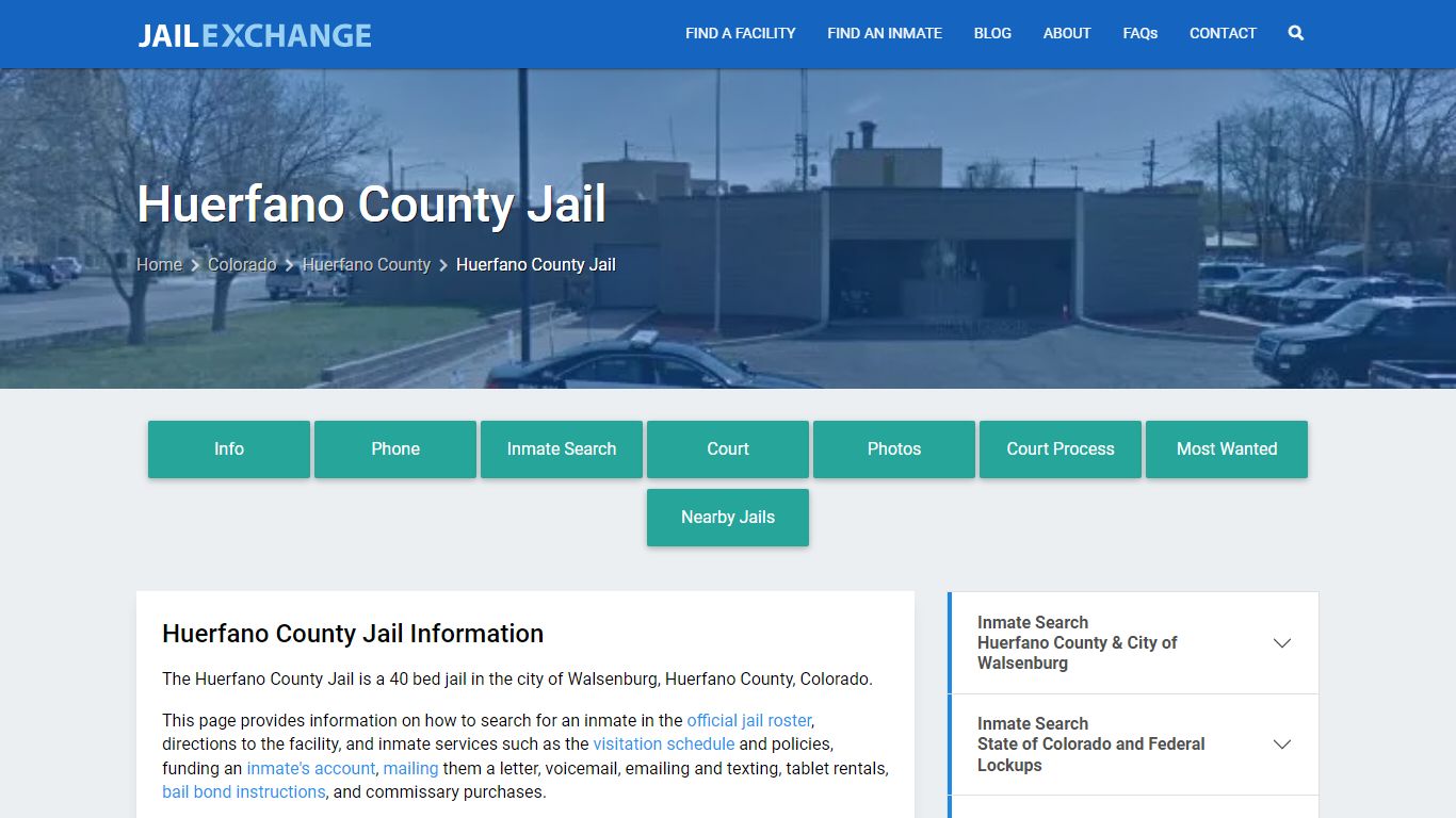 Huerfano County Jail, CO Inmate Search, Information